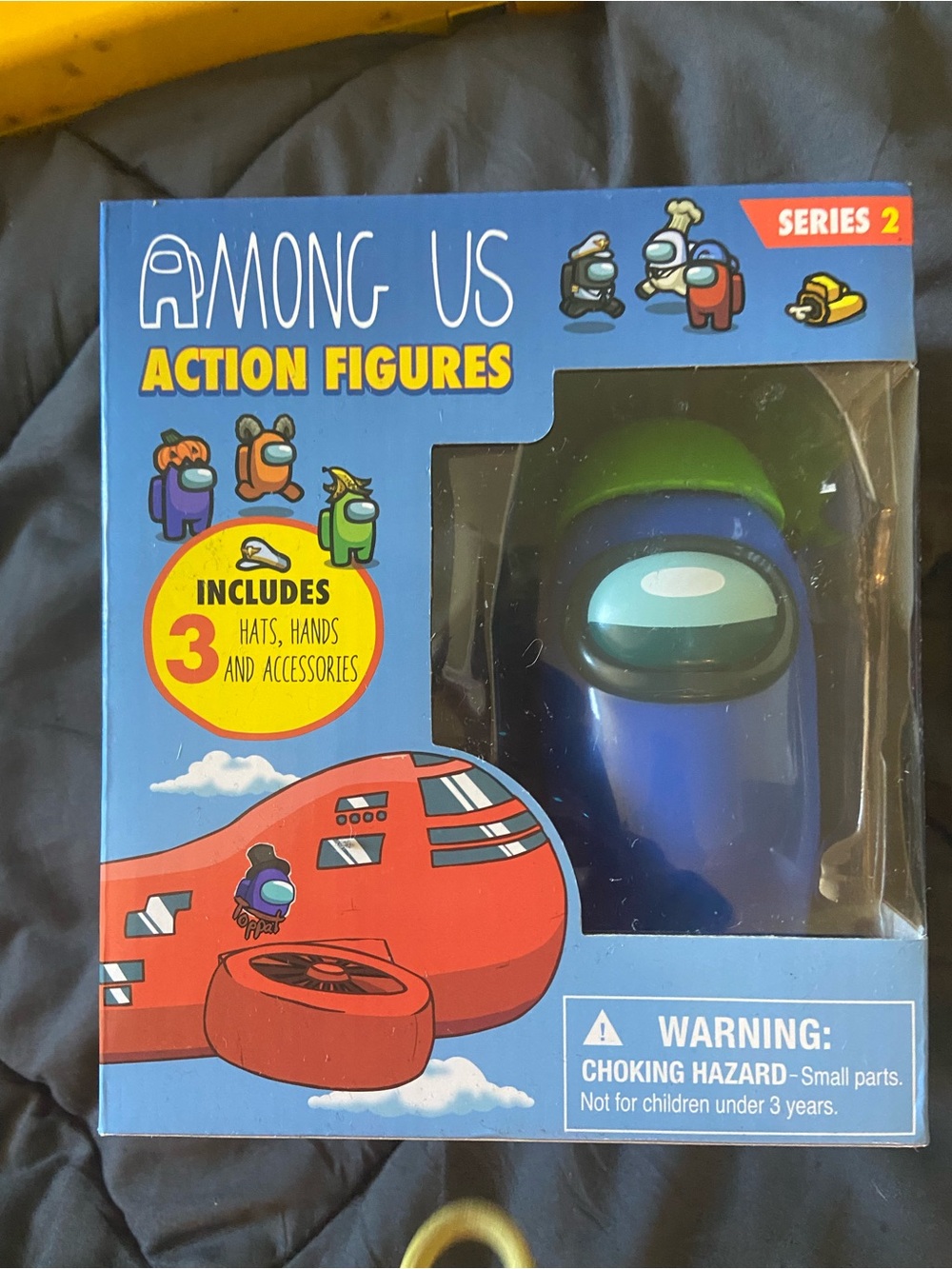 Among Us Series 2 Blue Action Figure with Green Hat